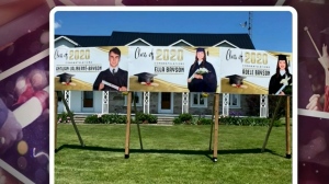 Grandmother's billboards show off proud grads