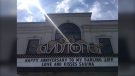 The Gladstone Theatre is charging $1 a letter to write a personalized message on the marquee. 