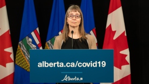 Alberta’s chief medical officer of health Dr. Deena Hinshaw provided an update, from Edmonton on June 17, 2020, on COVID-19 and the ongoing work to protect public health. (photography by Chris Schwarz/Government of Alberta)