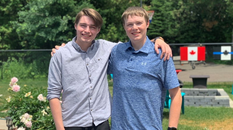 Brothers Anthony Redman, 22 (left) Paul Redman, 25, have Cystic Fibrosis. Paul was treated with an American drug called Trikafta and he now wants it made available in Canada. (Saron Fanel / CTV News Ottawa)