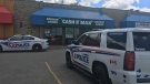 Police respond to an armed robbery in London, Ont. on Wednesday, June 24, 2020. (Brent Lale / CTV News)
