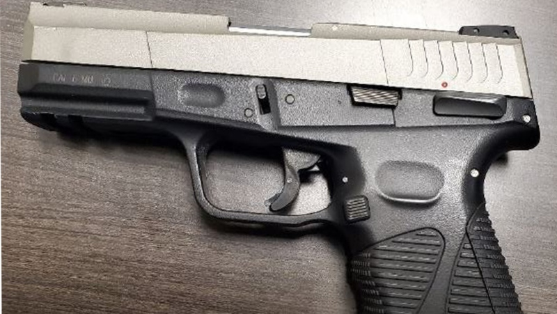 An imitation firearm (airsoft handgun) was seized by Windsor police. (Courtesy Windsor police)