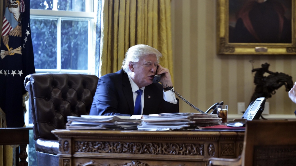 Trump on phone