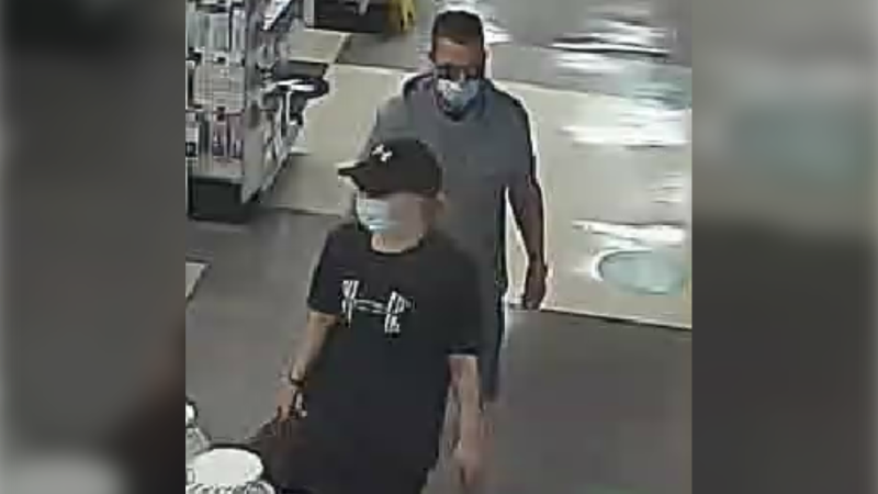 Police say the pair – a man and a woman -- entered the store on Sackville Drive just before 9 p.m. and left the business without paying for over $5,000 worth of merchandise.  (COURTESY HALIFAX DISTRICT RCMP)