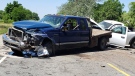 Highway 3 crash that sent three people to hospital near Cayuga Ont. on June 30, 2020. (OPP)