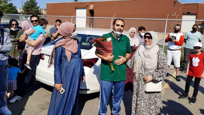 Yasser Albaz is seen in this photo supplied by his family after returning to Canada.  