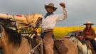 Filipe Masetti Leite, the honourary 2020 Calgary Stampede parade marshal, arrived in Calgary Friday morning after completing his ride across the Americas