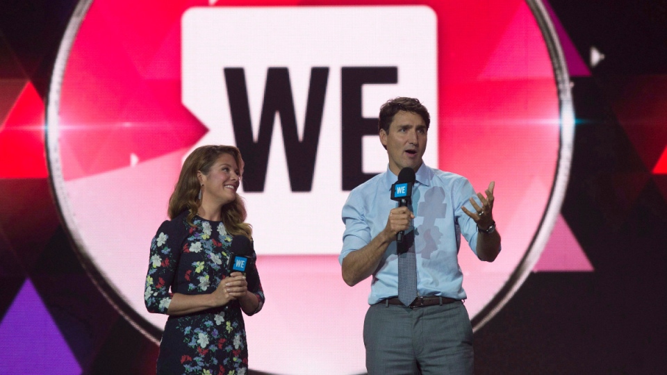 On stage at WE Day UN in NYC in 2017