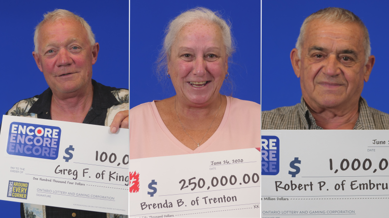 Gregory Flood of Kingston, Brenda Brinklow of Trenton and Robert Paulin of Embrun have all claimed lottery winnings now that the OLG prize office has reopened.