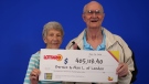 Bernice and Alan Lynn of London, Ont. pick up their Lottario winnings at the OLG offices in Toronto, Ont.