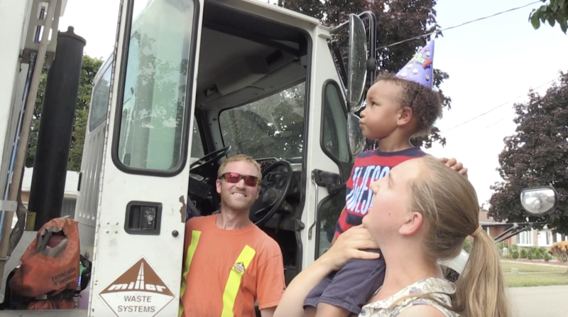 A Kitchener boy got a special surprise for his second birthday
