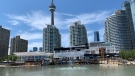 The Toronto skyline is pictured from the waterfront. (Joshua Freeman /CP24)