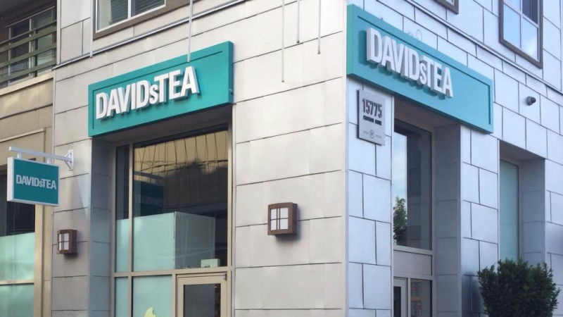 A DavidsTea location is seen in this file photo. The Montreal-based company announced Thursday that it will only reopen 18 of its locations in Canada, with 166 others closing permanently.