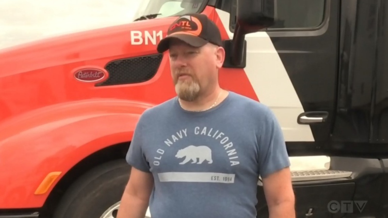 Trucker Neil Guptill frequently crosses the Nova Scotia and New Brunswick borders to deliver goods. He says he has faced significant delays since the Atlantic bubble opened.
