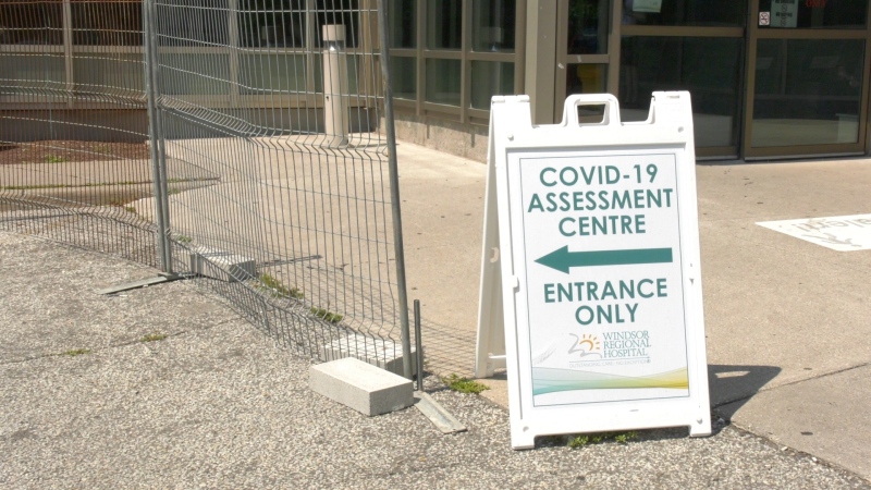 Windsor Regional Hospital COVID-19 Assessment Centre in Windsor Ont., on Thursday, July 9, 2020. (Sijia Liu / CTV Windsor)