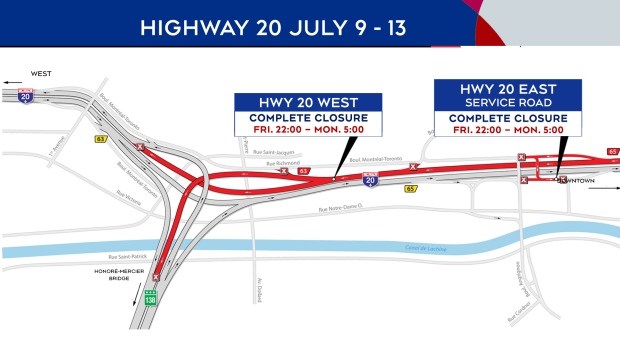 Highway 20 closure July 9-13, 2020