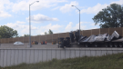 A section of the EC Row Expressway was closed following a collision involving a semi-truck in Windsor, Ont. on Monday, July 13 2020. (source OnLocation) 