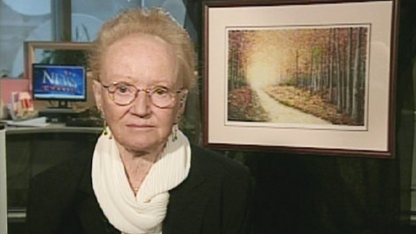 Quebec artist Rita Shellard discusses her painting on CTV News Channel from Montreal, Wednesday, Oct. 7, 2009.