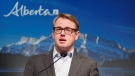 Alberta Minister of Health Tyler Shandro holds a news conference on Friday, May 29, 2020. THE CANADIAN PRESS/Jeff McIntosh​