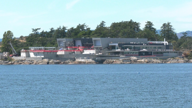The $775-million plant on McLoughlin Point in Esquimalt has been under construction since its approval in 2016. (CTV News)