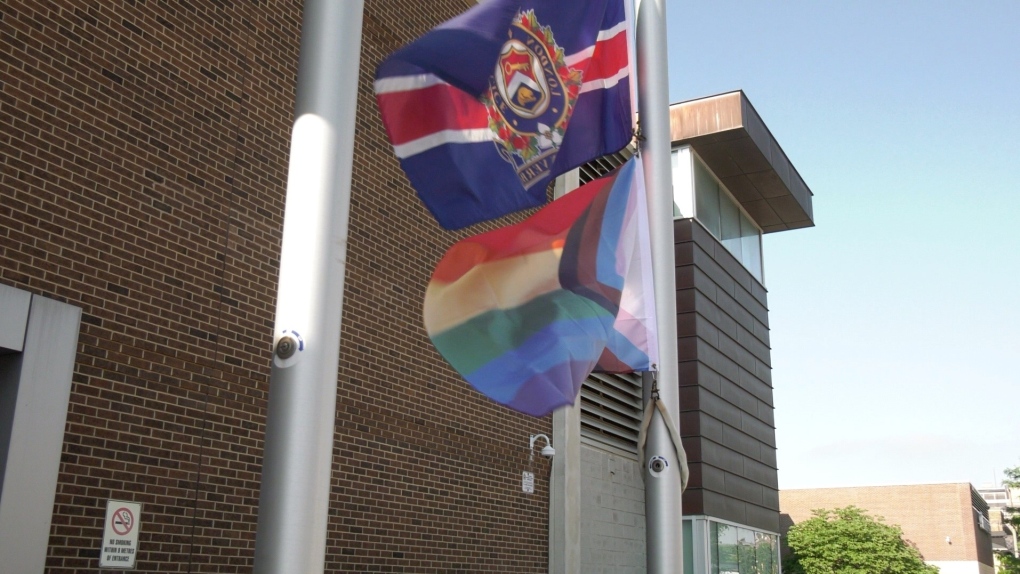 London police raise the Pride flag