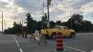 An emergency road closure by police order as police investigate a crash in Brant County. (Tegan Versolatto / CTV Kitchener)