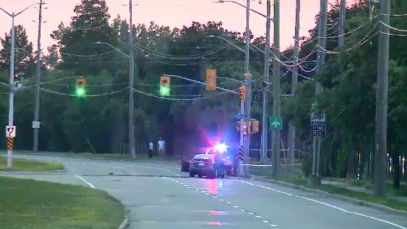 Ottawa Police say one person is dead after a crash at the intersection of Hunt Club and Conroy Roads. 