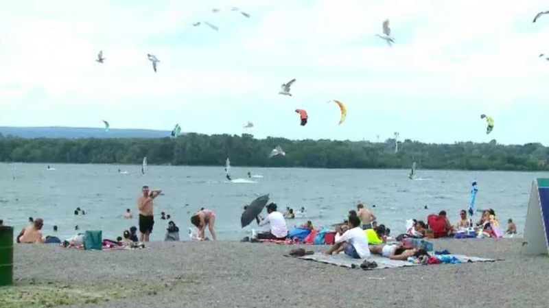 Ottawa residents hit the beach on the hottest July 26 in Ottawa history. 