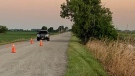 Emergency crews responded to a single-vehicle collision on Jacob Road near Given Line in Chatham-Kent on Monday, July 28, 2020. (Courtesy Chatham-Kent police)