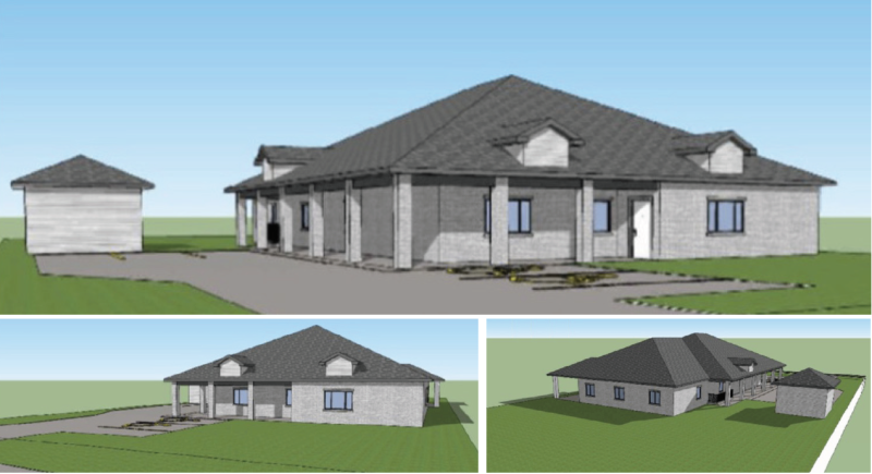 Drawing of plan for future Family Respite Services Home. (courtesy Family Respite Services)