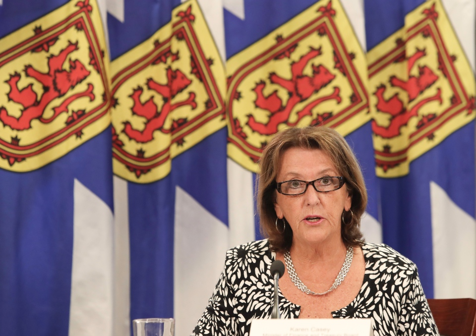 Finance Minister Karen Casey
