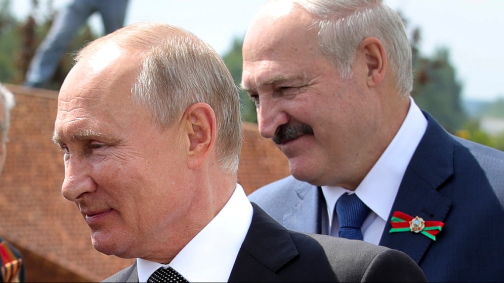 Putin and Belarus President Alexander Lukashenko