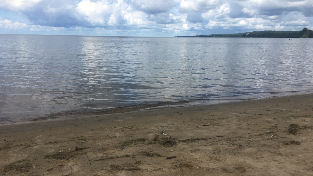 Beach on Lake Nipissing in North Bay