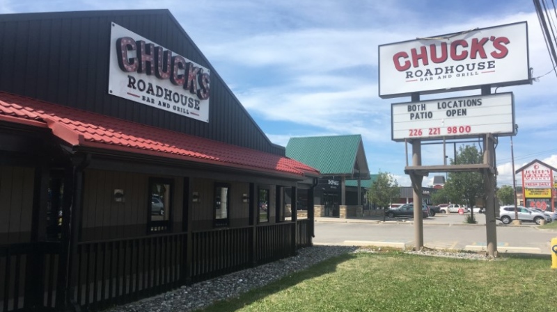 Chuck's Roadhouse on Tecumseh Road East in Windsor, Ont., on Friday, July 31, 2020. (Bob Bellacicco / CTV Windsor)
