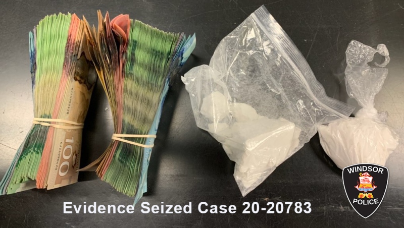 Cocaine and cash seized in Windsor, Ont. (Courtesy Windsor police)
