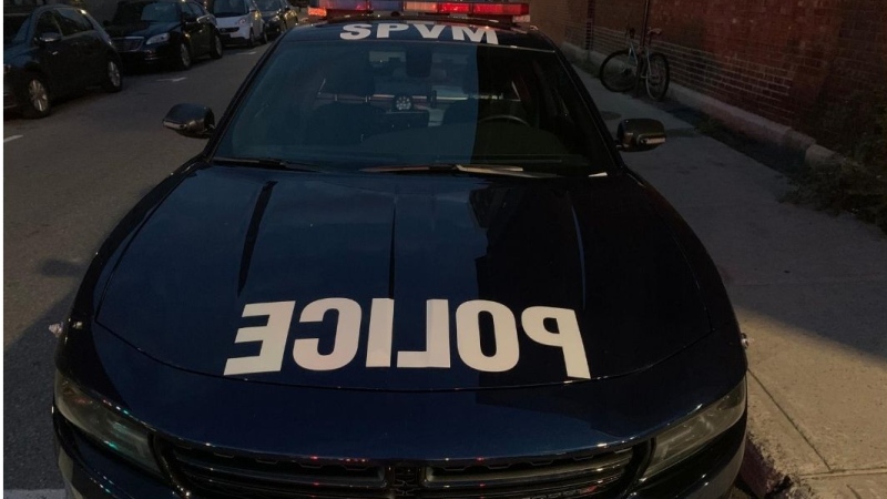 Montreal police car. (Daniel J. Rowe/CTV News Montreal)