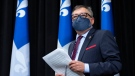 Horacio Arruda, Quebec director of National Public Health arrives at a news conference on the COVID-19 pandemic, Wednesday, June 17, 2020 at the legislature in Quebec City. THE CANADIAN PRESS/Jacques Boissinot