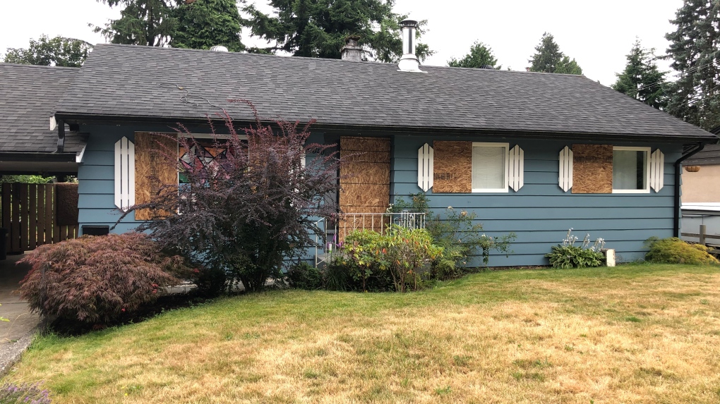 Maple Ridge home boarded up