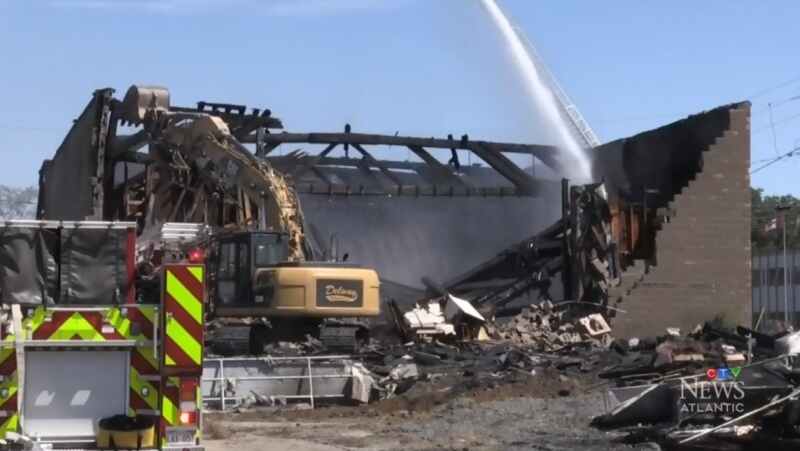 Miramichi's Vogue Theatre has been destroyed by fire.