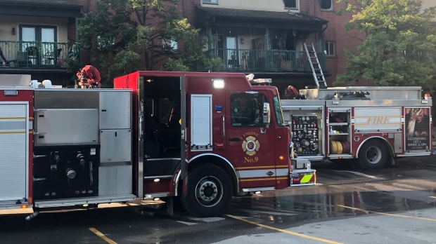 London fire crews put out a fire early Friday 