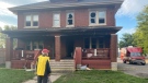 Fire investigation at 629 King St. in London, Ont. on Aug. 16, 2020. (London Fire Dept./Twitter)