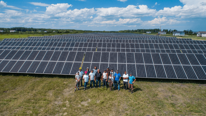 Opening ceremony on Fisher River Cree Nation to celebrate the launch of a landmark solar farm. SOURCE: Fisher River Cree Nation 