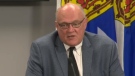 Nova Scotia Chief Medical Officer of Health Dr. Robert Strang provides an update on COVID-19 during a news conference in Halifax on Aug. 26, 2020.