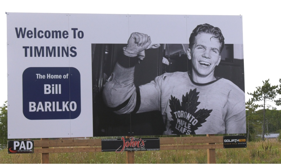 New Timmins billboard honours Bill Barilko