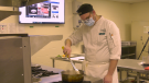 Algonquin College culinary program students are back in class to finish assignments from the first semester in the winter. (Shaun Vardon/CTV News Ottawa)