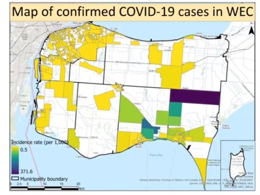 Map of COVID-19 cases