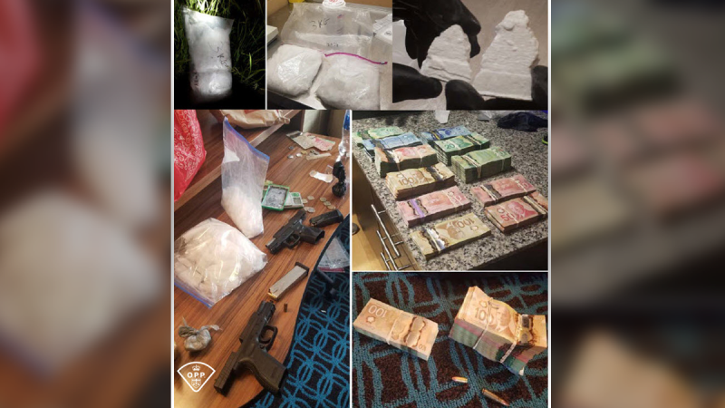 Results of a seizure into a meth trafficking ring in eastern Ontario. (Photos: OPP)