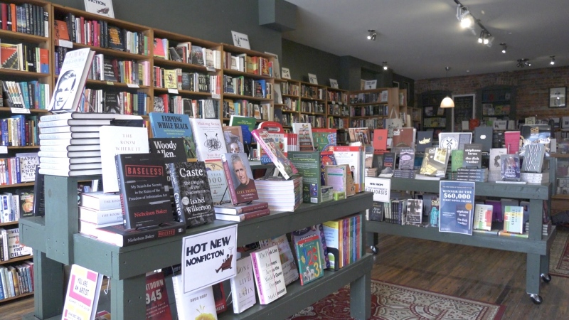 The main shopping area of Biblioasis Bookshop on Wyandotte Street East in the Walkerville neighbourhood of Windsor, ON as seen on Saturday, August 29, 2020. (Ricardo Veneza / CTV Windsor)

