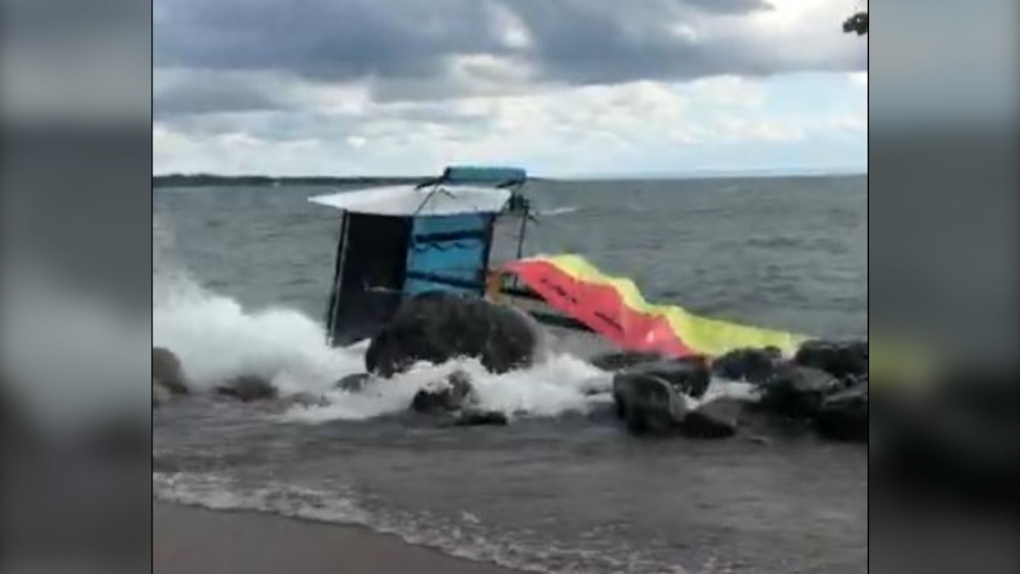 Catamaran overturned in Georgian Bay