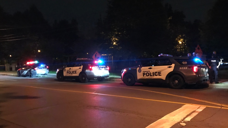 Police say one person was stabbed following an apparent street robbery in Willowdale. (Mike Nguyen/ CP24)